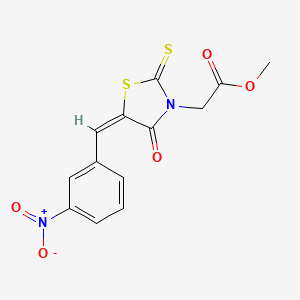 molecular formula C13H10N2O5S2 B3751267 methyl [5-(3-nitrobenzylidene)-4-oxo-2-thioxo-1,3-thiazolidin-3-yl]acetate 