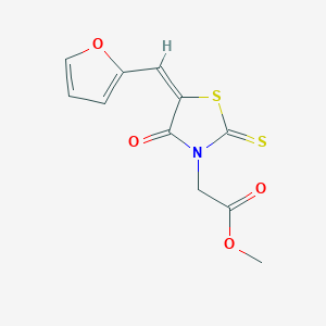 molecular formula C11H9NO4S2 B3751284 methyl [5-(2-furylmethylene)-4-oxo-2-thioxo-1,3-thiazolidin-3-yl]acetate 