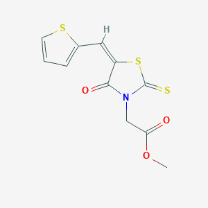 molecular formula C11H9NO3S3 B3751290 methyl [4-oxo-5-(2-thienylmethylene)-2-thioxo-1,3-thiazolidin-3-yl]acetate 