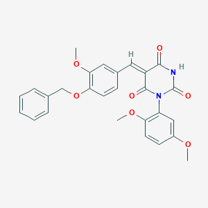 5-[4-(benzyloxy)-3-methoxybenzylidene]-1-(2,5-dimethoxyphenyl)-2,4,6(1H,3H,5H)-pyrimidinetrione