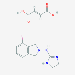 molecular formula C15H17FN4O4 B037513 (E)-But-2-enedioic acid;N-(4,5-dihydro-1H-imidazol-2-yl)-4-fluoro-1,3-dihydroisoindol-2-amine CAS No. 124053-67-4