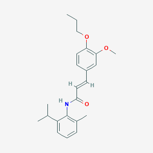 molecular formula C23H29NO3 B3751305 N-(2-isopropyl-6-methylphenyl)-3-(3-methoxy-4-propoxyphenyl)acrylamide 