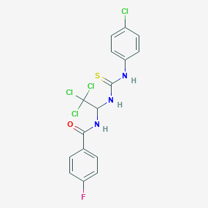 4-fluoro-N-(2,2,2-trichloro-1-{[(4-chloroanilino)carbothioyl]amino}ethyl)benzamide