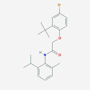 molecular formula C22H28BrNO2 B3751311 2-(4-bromo-2-tert-butylphenoxy)-N-(2-isopropyl-6-methylphenyl)acetamide 