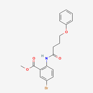molecular formula C18H18BrNO4 B3751324 methyl 5-bromo-2-[(4-phenoxybutanoyl)amino]benzoate 
