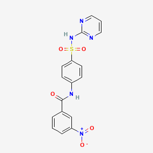 molecular formula C17H13N5O5S B3751334 3-nitro-N-{4-[(2-pyrimidinylamino)sulfonyl]phenyl}benzamide 