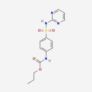 molecular formula C14H16N4O4S B3751347 propyl {4-[(2-pyrimidinylamino)sulfonyl]phenyl}carbamate 