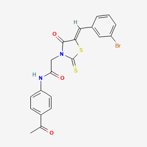 N-(4-acetylphenyl)-2-[5-(3-bromobenzylidene)-4-oxo-2-thioxo-1,3-thiazolidin-3-yl]acetamide