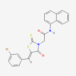 2-[5-(3-bromobenzylidene)-4-oxo-2-thioxo-1,3-thiazolidin-3-yl]-N-1-naphthylacetamide