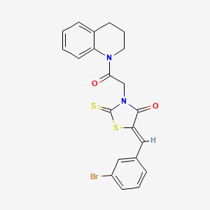 5-(3-bromobenzylidene)-3-[2-(3,4-dihydro-1(2H)-quinolinyl)-2-oxoethyl]-2-thioxo-1,3-thiazolidin-4-one