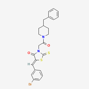 3-[2-(4-benzyl-1-piperidinyl)-2-oxoethyl]-5-(3-bromobenzylidene)-2-thioxo-1,3-thiazolidin-4-one