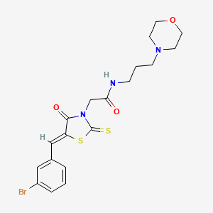 2-[5-(3-bromobenzylidene)-4-oxo-2-thioxo-1,3-thiazolidin-3-yl]-N-[3-(4-morpholinyl)propyl]acetamide