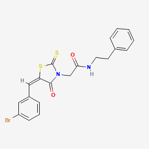 2-[5-(3-bromobenzylidene)-4-oxo-2-thioxo-1,3-thiazolidin-3-yl]-N-(2-phenylethyl)acetamide