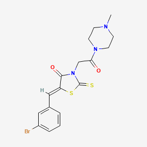 5-(3-bromobenzylidene)-3-[2-(4-methyl-1-piperazinyl)-2-oxoethyl]-2-thioxo-1,3-thiazolidin-4-one