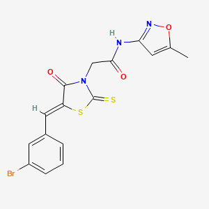 2-[5-(3-bromobenzylidene)-4-oxo-2-thioxo-1,3-thiazolidin-3-yl]-N-(5-methyl-3-isoxazolyl)acetamide