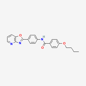 4-butoxy-N-[4-([1,3]oxazolo[4,5-b]pyridin-2-yl)phenyl]benzamide