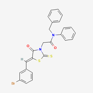 N-benzyl-2-[5-(3-bromobenzylidene)-4-oxo-2-thioxo-1,3-thiazolidin-3-yl]-N-phenylacetamide