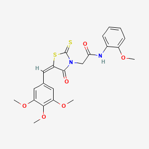 N-(2-methoxyphenyl)-2-[4-oxo-2-thioxo-5-(3,4,5-trimethoxybenzylidene)-1,3-thiazolidin-3-yl]acetamide