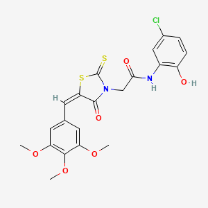 N-(5-chloro-2-hydroxyphenyl)-2-[4-oxo-2-thioxo-5-(3,4,5-trimethoxybenzylidene)-1,3-thiazolidin-3-yl]acetamide