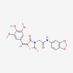 N-1,3-benzodioxol-5-yl-2-[4-oxo-2-thioxo-5-(3,4,5-trimethoxybenzylidene)-1,3-thiazolidin-3-yl]acetamide