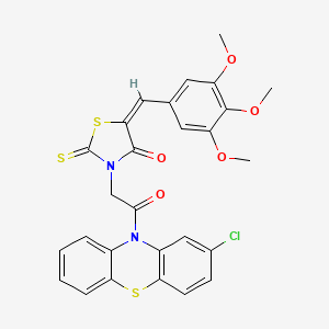 3-[2-(2-chloro-10H-phenothiazin-10-yl)-2-oxoethyl]-2-thioxo-5-(3,4,5-trimethoxybenzylidene)-1,3-thiazolidin-4-one