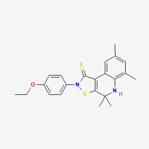 2-(4-ethoxyphenyl)-4,4,6,8-tetramethyl-4,5-dihydroisothiazolo[5,4-c]quinoline-1(2H)-thione