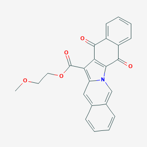 molecular formula C24H17NO5 B375153 2-Methoxyethyl 5,14-dioxo-5,14-dihydrobenzo[5,6]indolo[1,2-b]isoquinoline-13-carboxylate CAS No. 670259-50-4