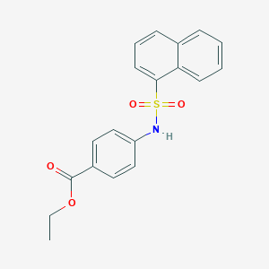 molecular formula C19H17NO4S B375158 Ethyl 4-[(1-naphthylsulfonyl)amino]benzoate 