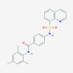 N-mesityl-4-[(8-quinolinylsulfonyl)amino]benzamide