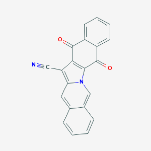 molecular formula C21H10N2O2 B375162 5,14-Dioxo-5,14-dihydrobenzo[5,6]indolo[1,2-b]isoquinoline-13-carbonitrile 