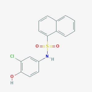 molecular formula C16H12ClNO3S B375163 N-(3-chloro-4-hydroxyphenyl)-1-naphthalenesulfonamide 