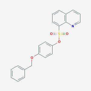 molecular formula C22H17NO4S B375164 4-(Benzyloxy)phenyl 8-quinolinesulfonate 