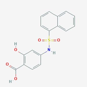 molecular formula C17H13NO5S B375167 2-Hydroxy-4-(naphthalen-1-ylsulfonylamino)benzoic acid CAS No. 825601-10-3