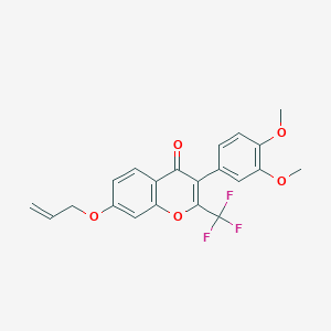 7-(allyloxy)-3-(3,4-dimethoxyphenyl)-2-(trifluoromethyl)-4H-chromen-4-one