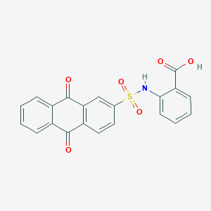 molecular formula C21H13NO6S B375168 2-{[(9,10-Dioxo-9,10-dihydro-2-anthracenyl)sulfonyl]amino}benzoic acid 