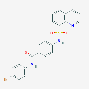 N-(4-bromophenyl)-4-[(8-quinolinylsulfonyl)amino]benzamide