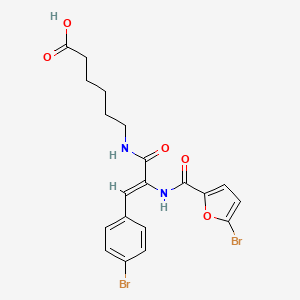 6-{[2-[(5-bromo-2-furoyl)amino]-3-(4-bromophenyl)acryloyl]amino}hexanoic acid