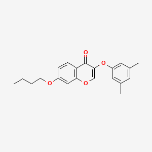 molecular formula C21H22O4 B3751706 7-butoxy-3-(3,5-dimethylphenoxy)-4H-chromen-4-one 