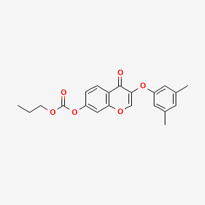 molecular formula C21H20O6 B3751715 3-(3,5-dimethylphenoxy)-4-oxo-4H-chromen-7-yl propyl carbonate 