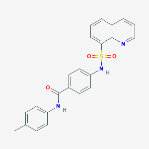 N-(4-methylphenyl)-4-[(quinolin-8-ylsulfonyl)amino]benzamide
