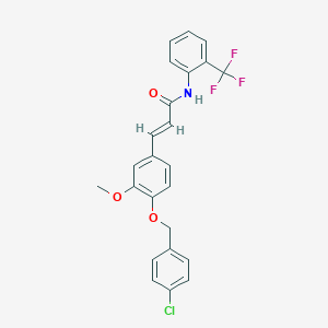 3-{4-[(4-chlorobenzyl)oxy]-3-methoxyphenyl}-N-[2-(trifluoromethyl)phenyl]acrylamide