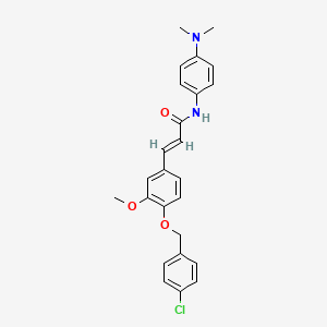 3-{4-[(4-chlorobenzyl)oxy]-3-methoxyphenyl}-N-[4-(dimethylamino)phenyl]acrylamide