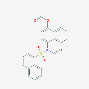 molecular formula C24H19NO5S B375179 4-[Acetyl(1-naphthylsulfonyl)amino]-1-naphthyl acetate 
