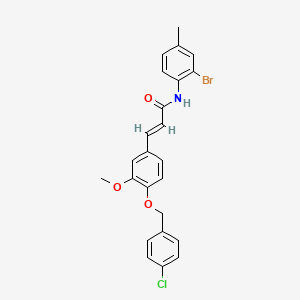 N-(2-bromo-4-methylphenyl)-3-{4-[(4-chlorobenzyl)oxy]-3-methoxyphenyl}acrylamide