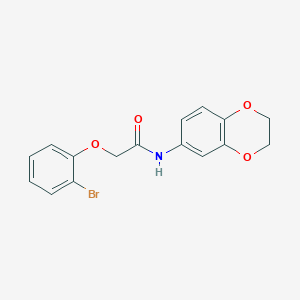 molecular formula C16H14BrNO4 B3751817 2-(2-bromophenoxy)-N-(2,3-dihydro-1,4-benzodioxin-6-yl)acetamide 