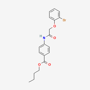 molecular formula C19H20BrNO4 B3751824 butyl 4-{[(2-bromophenoxy)acetyl]amino}benzoate 