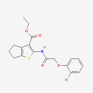 ETHYL 2-[2-(2-BROMOPHENOXY)ACETAMIDO]-4H,5H,6H-CYCLOPENTA[B]THIOPHENE-3-CARBOXYLATE