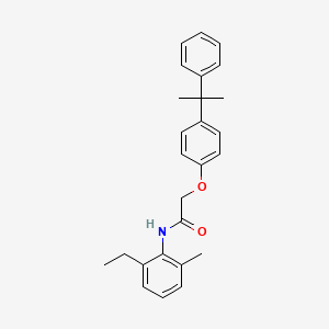 N-(2-ethyl-6-methylphenyl)-2-[4-(2-phenylpropan-2-yl)phenoxy]acetamide