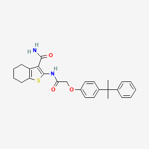 2-({[4-(1-methyl-1-phenylethyl)phenoxy]acetyl}amino)-4,5,6,7-tetrahydro-1-benzothiophene-3-carboxamide