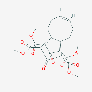 molecular formula C22H26O10 B375191 Tetramethyl 10,13-dioxotricyclo[6.3.3.0]tetradec-4-ene-9,11,12,14-tetracarboxylate 